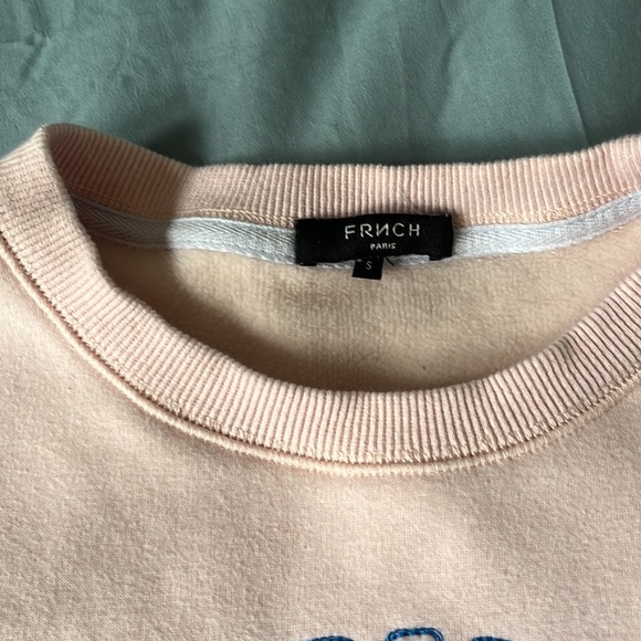 Small Pink FRNCH Crew Neck Sweatshirt - Picture 3 of 6